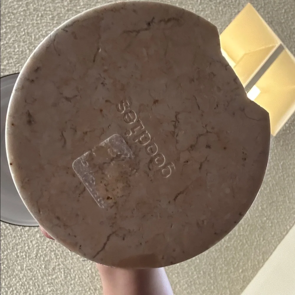 Vintage GOODIES Marble Coaster Set (heavy) handmade so has imperfections